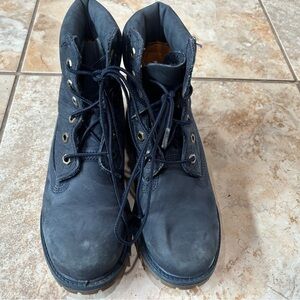 Women’s timberland navy blue Leather Boots